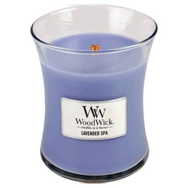 Woodwick Lavender Spa 275g - váza stredná / doba horenia: až 65h (5038581057996)