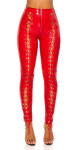 Sexy KouCla Latex Look pants with lacing red