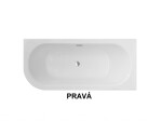BESCO - Asymetrická vaňa AVITA SLIM+ - Nožičky k vani - S nožičkami, Rozmer vane - 160 × 75 cm, Spôsob prevedenia - Pravé VANAVIT16SLIMPP+OLVPINOZ