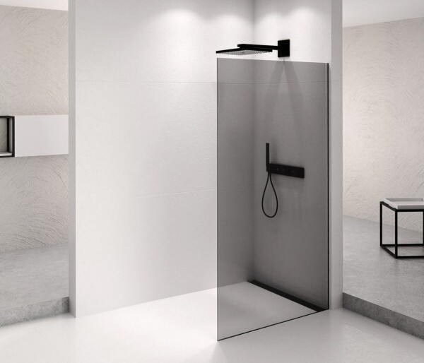 POLYSAN - ARCHITEX BLACK MATT sprchová zástena 1062 dymové sklo AXB110SC