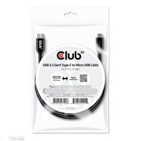 CLUB3D CAC-1526 kábel USB-C na Micro USB M/M čierna 1m (CAC-1526)