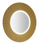 SAPHO - PRIDE STRIP guľaté zrkadlo s LED osvetlením v ráme, priemer 75cm, zlato PD750
