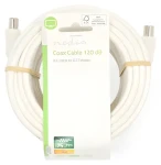 Nedis Koaxiálny kábel IEC Coax biela / Kábel / 75 Ohm / 120 dB / 4X tienený / 15 m (CSGL40020WT150)