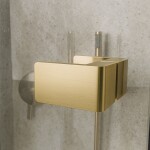 REA/S - Sprchovací kút Atlas 90x80 Brush Gold vpravo KPL-K4771