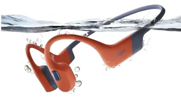 Shokz OpenSwim Pre červené / Bluetooth slúchadlá / kostné vedenie / pred uši / IP68 (S711-ST-RD)