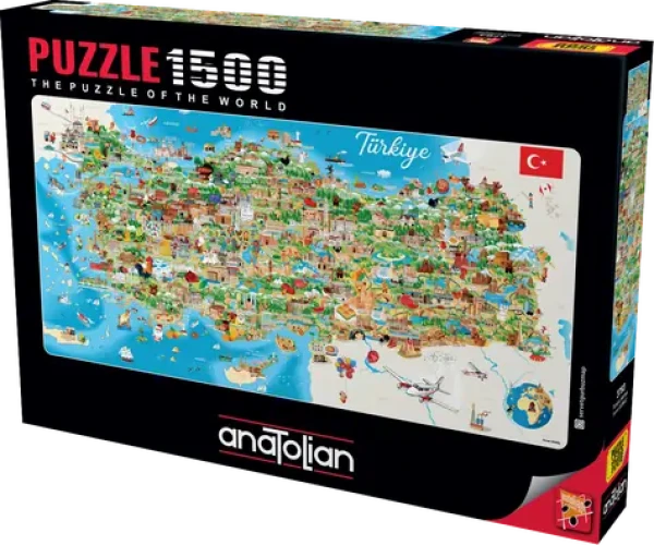 ANATOLIAN Panoramatické puzzle Mapa Turecka