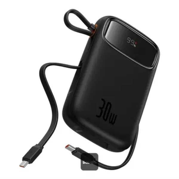 Baseus Qpow2 10000mAh 30W s káblom USB-C čierna / Powerbanka / 3xUSB-C / 1xUSB-A (P10055008113-00)