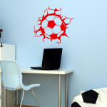 Veselá Stena Samolepka Futbalová lopta Farba: bílá, Veľkosť: 100 x 90 cm