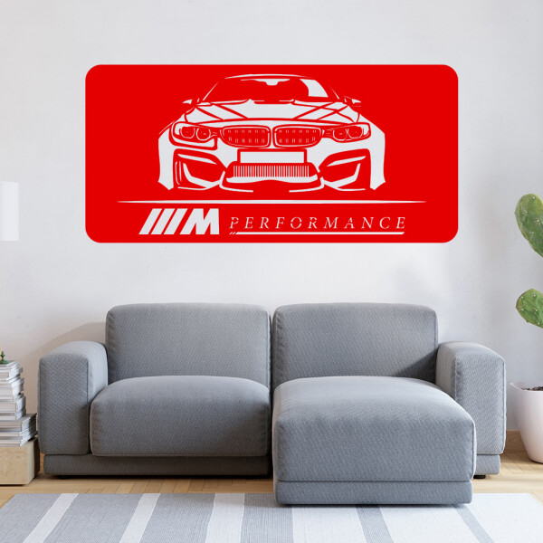Veselá Stena Samolepka Rýchle auto Farba: červená, Veľkosť: 100 x 50 cm
