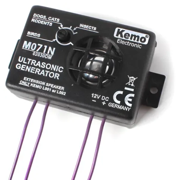 Kemo M071N / Odpudzovač zvierat / 8-40 kHz / 12V