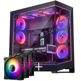 PHANTEKS NV9 MK2 čierna / PC skriňa Full Tower / E-ATX / DRGB / Tempered Glass / vr. 3× M25 Gen2 140 mm + DRGB Kit (GABU-546)