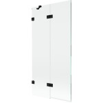 MEXEN/S - Lunar vaňová zástena 2-krídlová ľavá 90 x 150, transparent, čierna 897-090-100-70-00-L