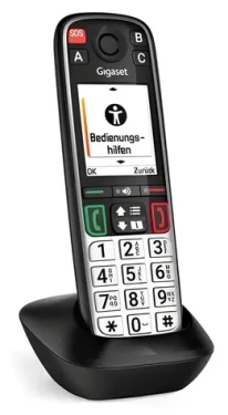 Gigaset Easy 500HX čierna / DECT slúchadlo / pre seniorov / SOS tlačidlo / bez základne (S30852-H3165-R101)