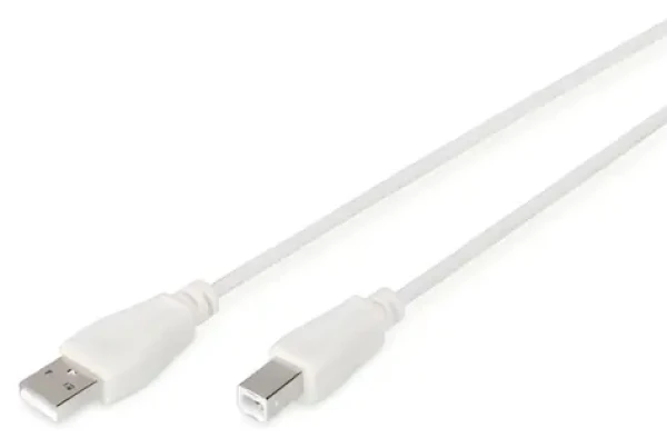 Digitus USB 2.0 kábel AB béžový / Kábel / 1,8 m / USB 2.0 (AK-300105-018-E)