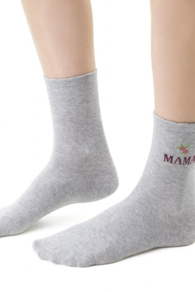 Dámske vzorované ponožky 099 MELANŽOVÁ SVĚTLE ŠEDÁ 38-40