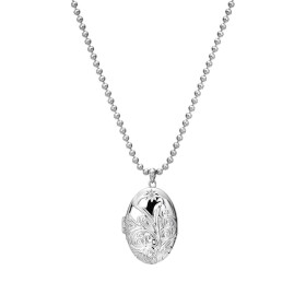 Hot Diamonds Strieborný oválny náhrdelník s diamantom Memories Locket DP773