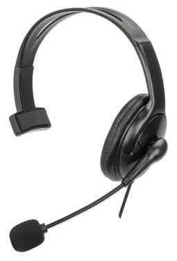 Manhattan Mono čierna / Headset / Monofónne / USB / Mikrofón / 2m kábel (180849)