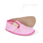 Dievčenské papuče Barefoot Pegres, BF01 textil, ružová - 26