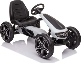 Import SUPER-TOYS GOKART na pedále LICENCJA MERCEDESA KOŁA EVA, MIĘKKIE SIEDZENIE LOGIEM MB JAKOŚĆ /XMX610