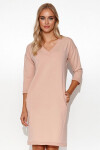 Denné teplákové šaty M779 béžové - Makadamia 44/46