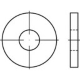 Podložka 10.5 mm 28 mm ocel glavanizované zinkom 100 ks TOOLCRAFT 138270; 138270