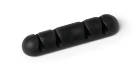Durable Cavoline Clip 4 grafitová / Samolepiace káblový klip / 2 ks / Pre káble do 5 mm (504037)