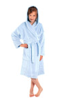 Detský župan Siena s kapucňou 9156 svetlomodrý - Vestis dětské č.140