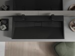 MEXEN - Ava umývadlo na dosku liaty mramor 2/O 100 x 46, čierna 23011072