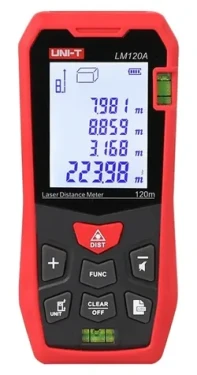 UNI-T LM120A / Laserový merač vzdialenosti / do 120 m / m/ft/in (LM120A)