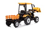 Mamido Mamido Dětský elektrický traktor TITAN 24V 400W s přívěsem a lžíci žlutý