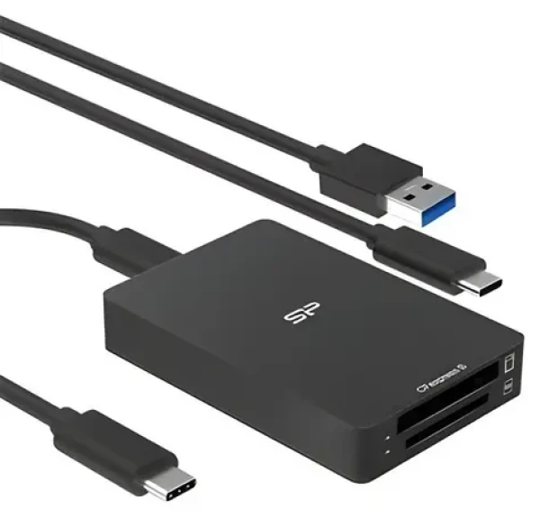 Silicon Power CreatePro BS10 čierna / Čítačka pamäťových kariet / CFexpress B / SD 4.0 / USB-C 10 Gb/s (SPU3CCSREDBS100K)