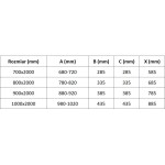 MEXEN - Exo sprchové dvere krídlové 90, transparent, chróm 814-090-000-01-00