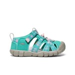 Dievčenské sandále KEEN SEACAMP II CNX bright aqua/giggle pink - 34