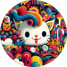 Jedlý papier Hello Kitty s dúhou 19,5 cm - Pictu Hap - Pictu Hap