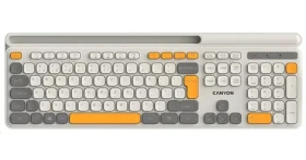 Canyon HKB-W03 béžová / bezdrôtová klávesnica / 2.4 Ghz / 105 kláves / CZ/SK layout / 1x AAA (CNS-HKBW03BG-CS)