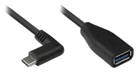 Good Connections USB-C - USB-A OTG čierna / Kábel / USB 3.2 Gen 1 / 0,1 m / 5 Gbit/s (2811-OTGW)