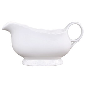 Chic Antique 40332 Porcelánová miska s uškom Provence v bielom farebnom prevedení s dekorom 19 x 10 cm