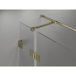 MEXEN/S - Lunar T sprchovací kút dvere krídlové pravá 100 x 80, transparent, zlato 834T-100-080-50-00-P