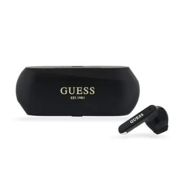 Guess Elongated Metallic ENC TWS Bezdrôtové Slúchadlá Black (57983122339)