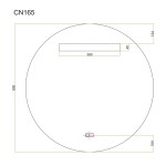 Mereo Zrkadlo okrúhle pr. 80 cm, LED osvetlenie a odhmlievanie CN165
