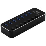 TRITON Koncentrator USB 3.2 Gen 1 do notebooków ROLINE, 7 portów z możliwością indywidualnego przełączania