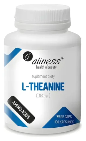 Aliness L-Theanine 200 mg / Aminokyselina / Výživový doplnok / 100 kapsúl