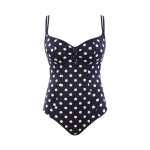 Jednodielne plavky Swimwear Anya Riva Spot Balconnet Swimsuit navy/vanilla SW1450 80DD