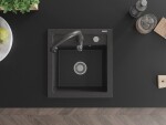 MEXEN/S MEXEN/S - Vito granitový drez 1-miska vrátane batérie Savita, čierna kropenatá 6503-76-672601-76