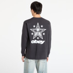 Tričko OBEY Star Long Sleeved T-Shirt. Pigment True Vintage Black M