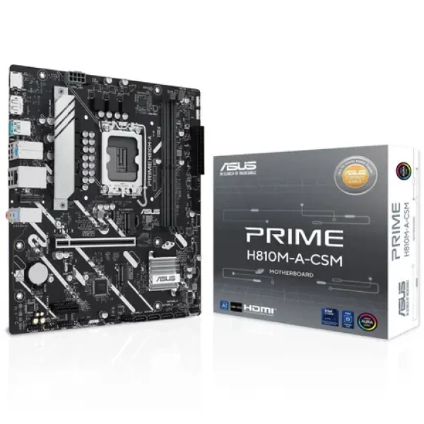 Asus Prime H810-A-CSM / H810 / LGA 1851 / 2x DDR5 / PCIex16 / GLAN / mATX (90MB1KK0-M0EAYC)