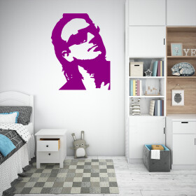 Veselá Stena Samolepka Bono Vox (U2) Farba: fialová, Veľkosť: 100 x 77 cm