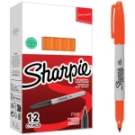 Sharpie Fine oranžová / Popisovač permanentný / okrúhly hrot F / 12ks (2229135)