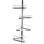 MSV FREESTAND teleskopická rohová polica do sprchy bez vŕtania chrómovaná oceľ (3700703955160)