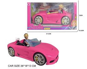 Mamido Mamido Bábika a autíčko kabriolet ružové MT1612
